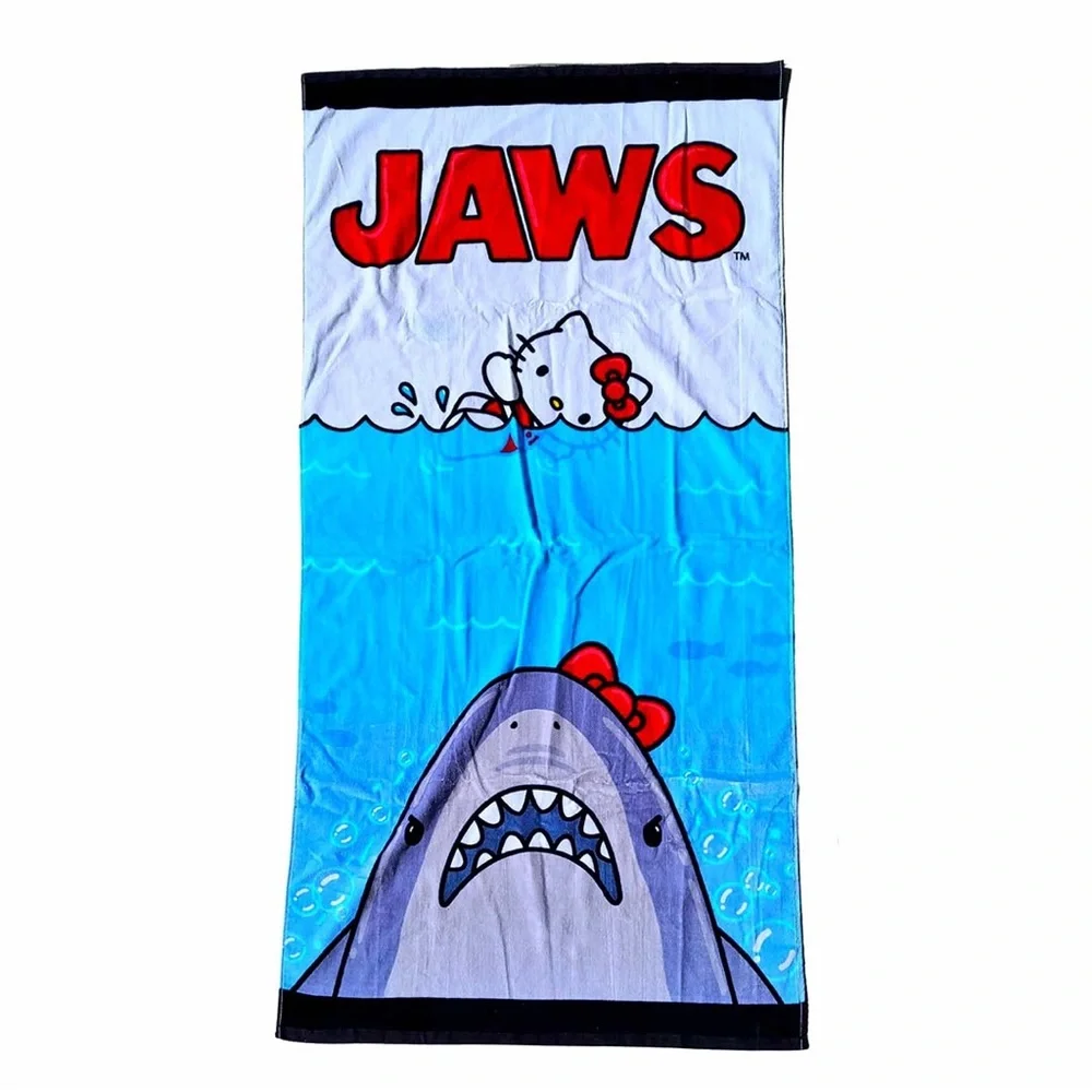 NWT Collector's Edition Universal Studios x Hello Kitty Jaws Beach Towel